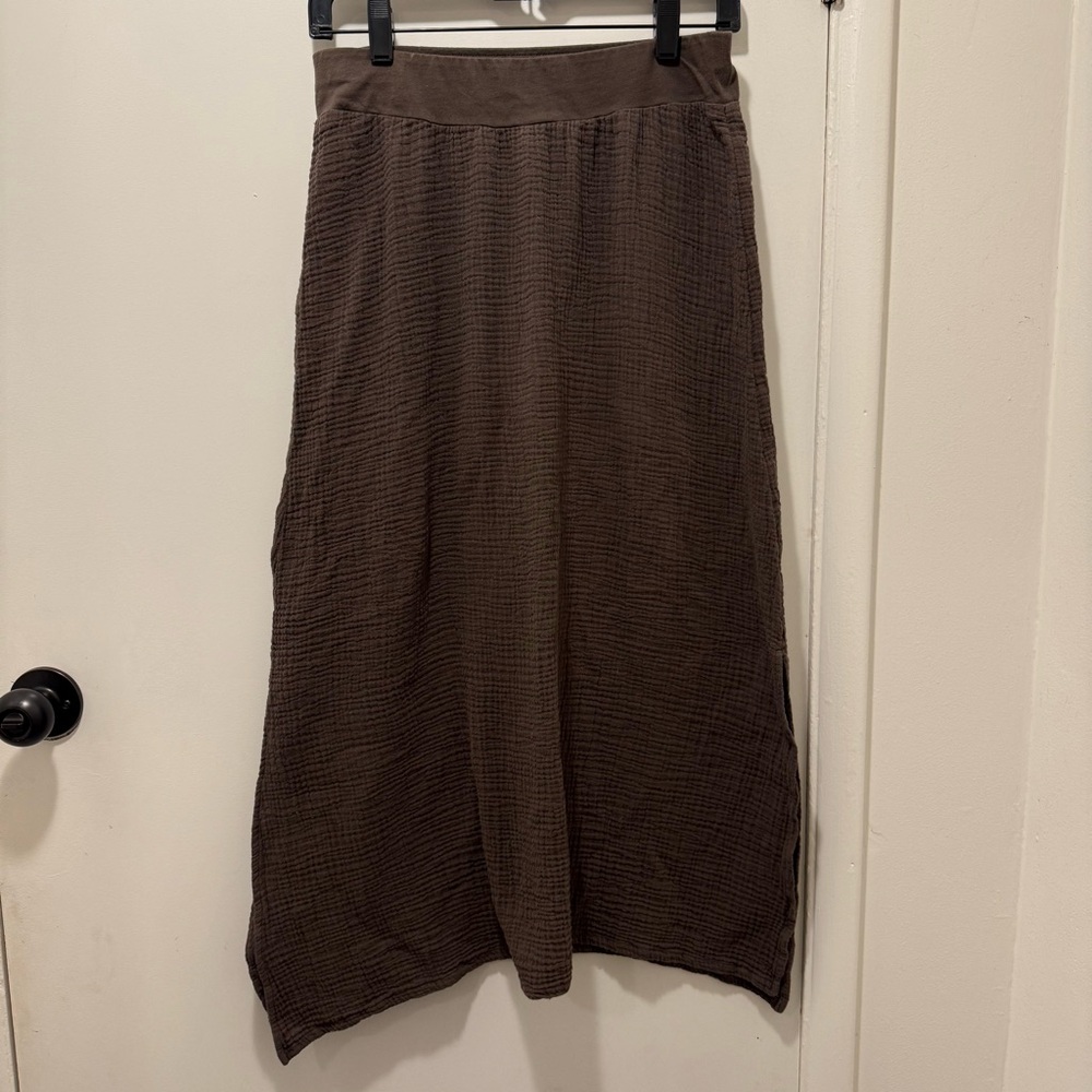 J. Jill Brown Waffle Skirt